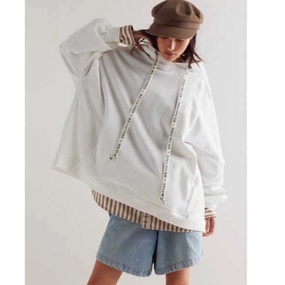 new Free People 100% Cotton We The Free We Hoodie 4J2 - Picture 2 of 5